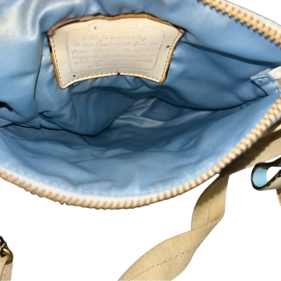 Coach Crossbody Purse No. L0767-41226 Cream Blue Tan Pattern Vintage Y2K - Picture 4 of 14